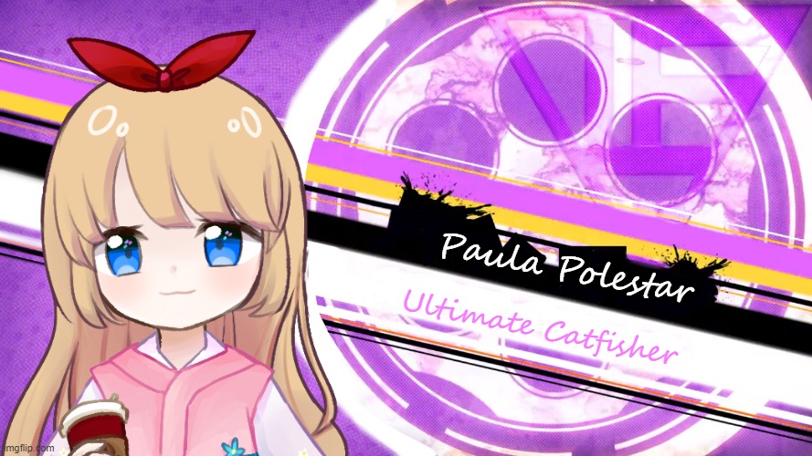 NDRV3 Ultimate Template | Paula Polestar; Ultimate Catfisher | image tagged in ndrv3 ultimate template | made w/ Imgflip meme maker