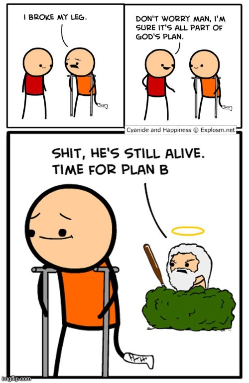 image tagged in comics/cartoons,cyanide and happiness,god | made w/ Imgflip meme maker