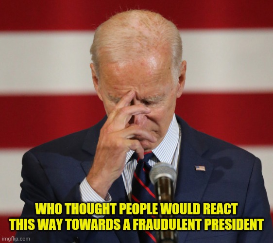 WHO THOUGHT PEOPLE WOULD REACT THIS WAY TOWARDS A FRAUDULENT PRESIDENT | made w/ Imgflip meme maker