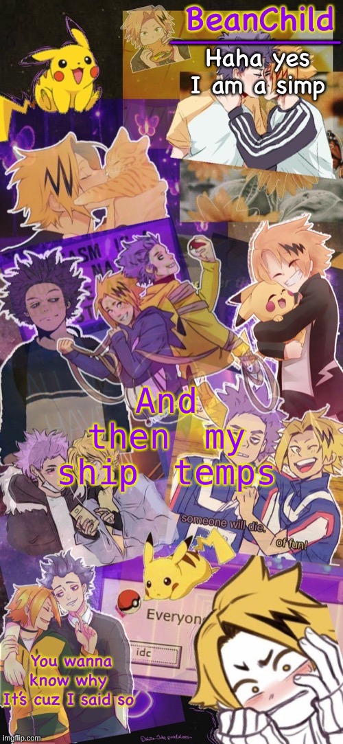 And then my ship temps | image tagged in beans shindenki temp it s the loud blonds | made w/ Imgflip meme maker