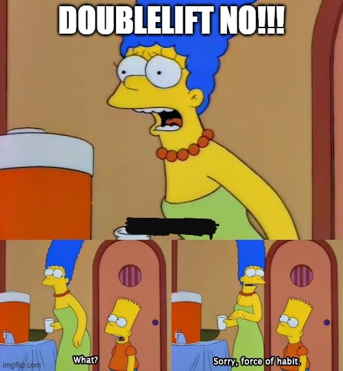 Simpsons bart no | DOUBLELIFT NO!!! | image tagged in simpsons bart no | made w/ Imgflip meme maker