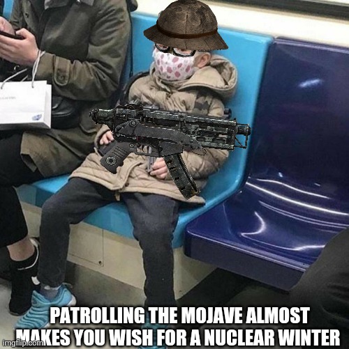 PATROLLING THE MOJAVE ALMOST MAKES YOU WISH FOR A NUCLEAR WINTER | image tagged in fallout new vegas | made w/ Imgflip meme maker
