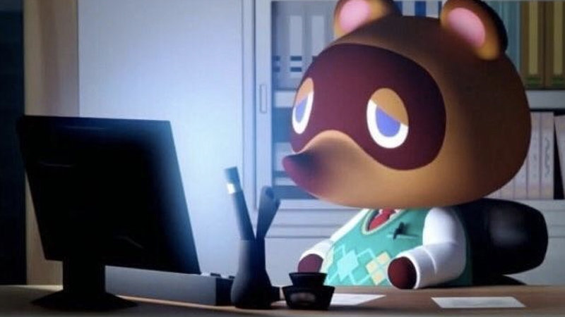 Tom Nook conducting a research Blank Meme Template