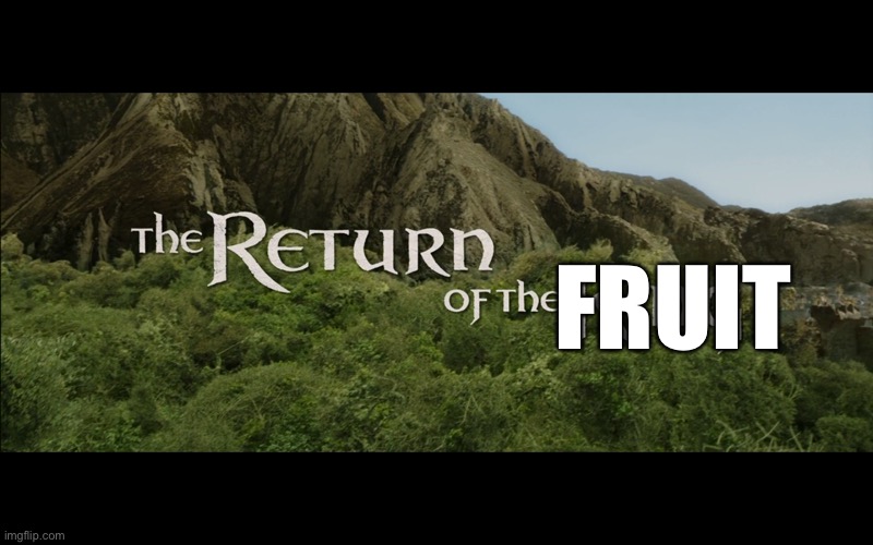 Return Of The King | FRUIT | image tagged in return of the king | made w/ Imgflip meme maker
