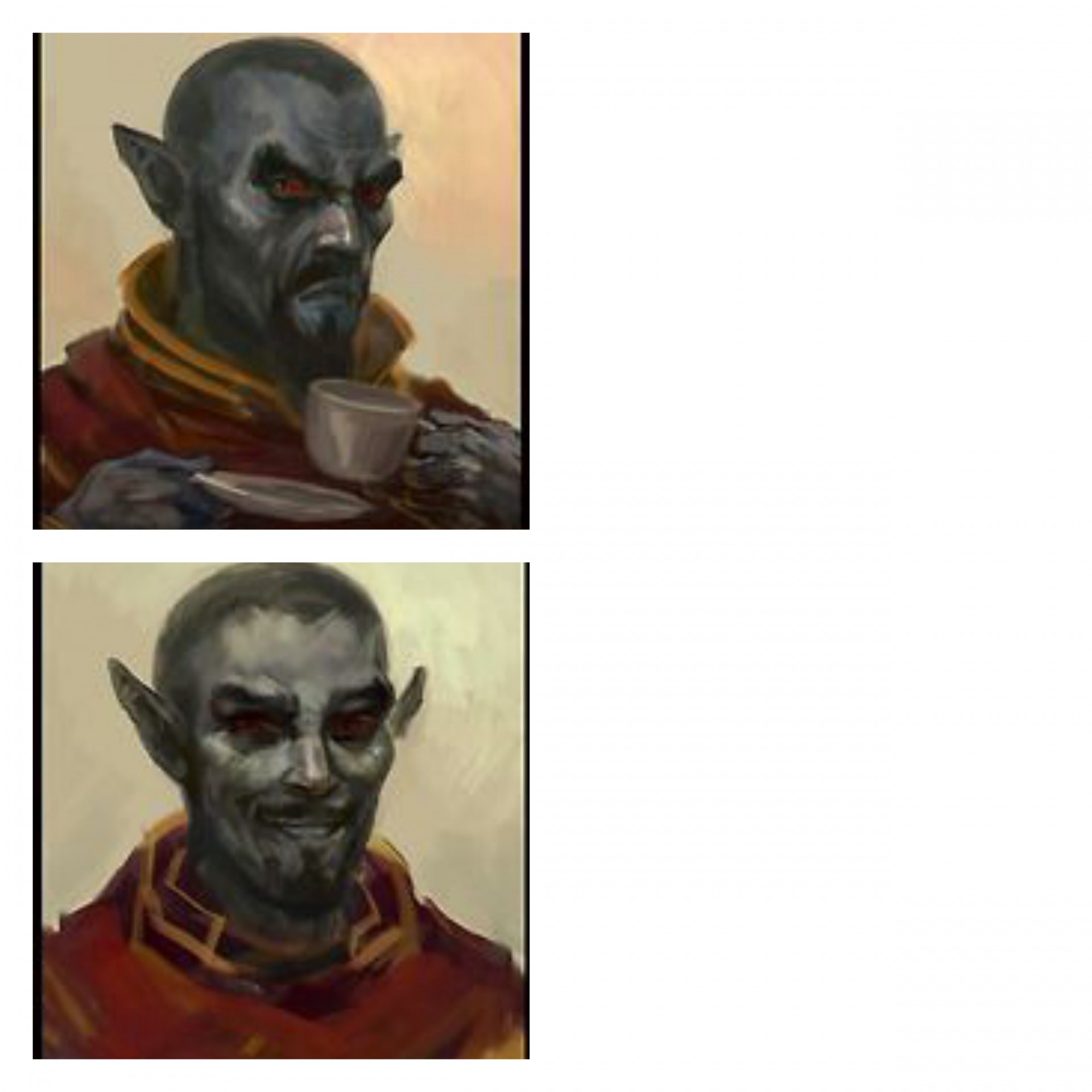 High Quality No-Yes Dunmer Blank Meme Template