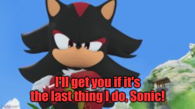 I'll get you if it's the last thing I do, Sonic! | made w/ Imgflip meme maker
