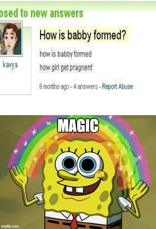 MAGIC | image tagged in memes,imagination spongebob | made w/ Imgflip meme maker