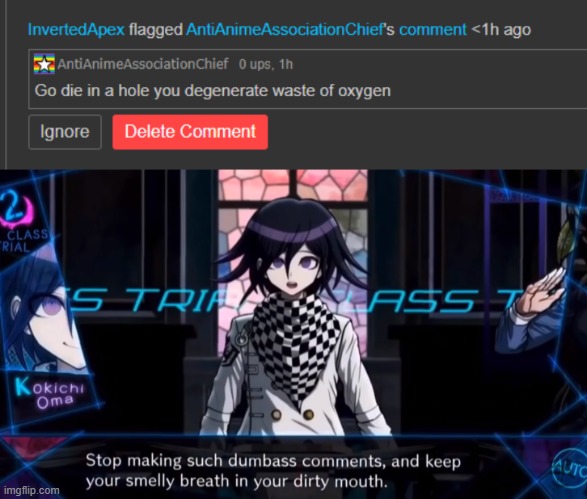 I already banned them for 2 hours, now I get to ban them for 8 hours! :D | image tagged in basically shut up but more brutal | made w/ Imgflip meme maker
