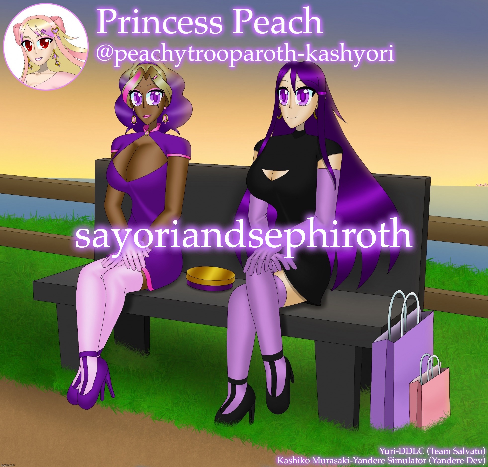 Yuri and Kashiko Murasaki | sayoriandsephiroth | image tagged in yuri and kashiko murasaki | made w/ Imgflip meme maker