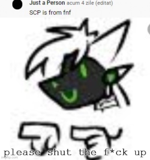 I’m currently staying over with my cousin so I’m sorry if I haven’t made any OCs yet | image tagged in please-shut-the-f-up | made w/ Imgflip meme maker