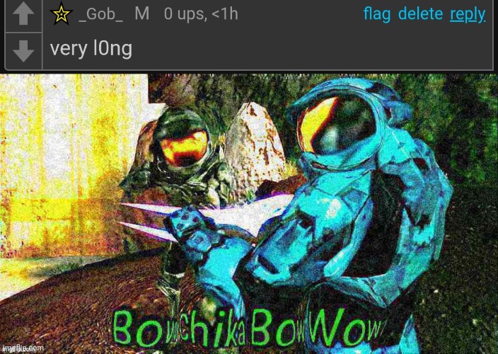 ahahah- | image tagged in bow chika bow wow deep fried | made w/ Imgflip meme maker