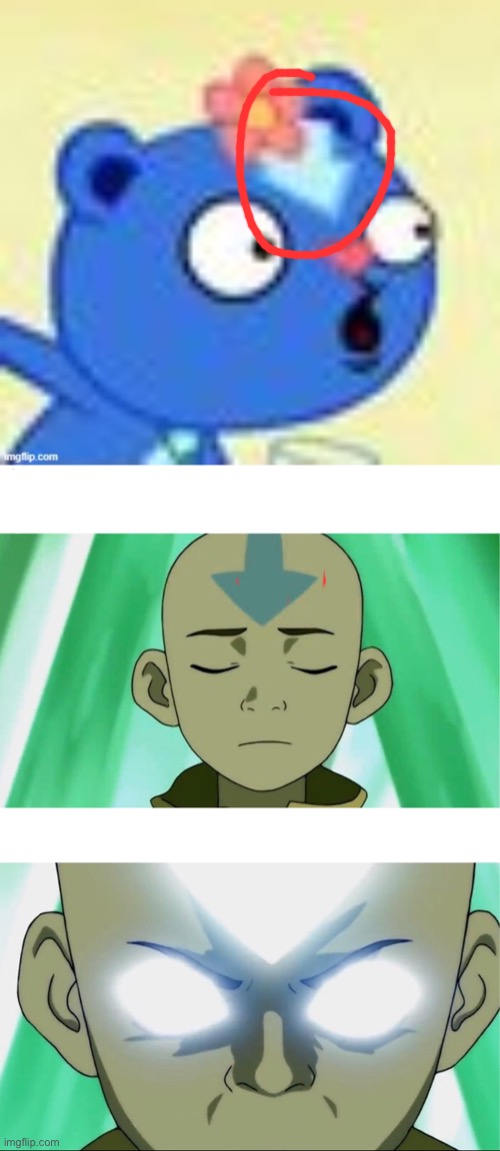 image tagged in aang going avatar state | made w/ Imgflip meme maker