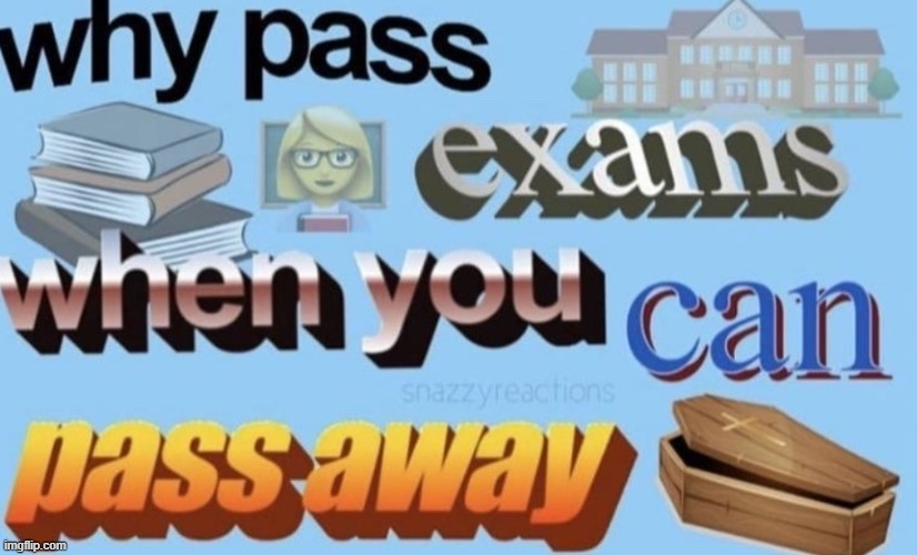 I should rly study 4 my summer school exams- | made w/ Imgflip meme maker