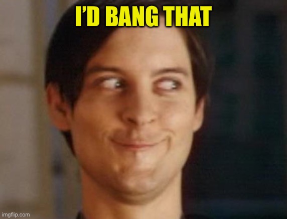 Spiderman Peter Parker Meme | I’D BANG THAT | image tagged in memes,spiderman peter parker | made w/ Imgflip meme maker