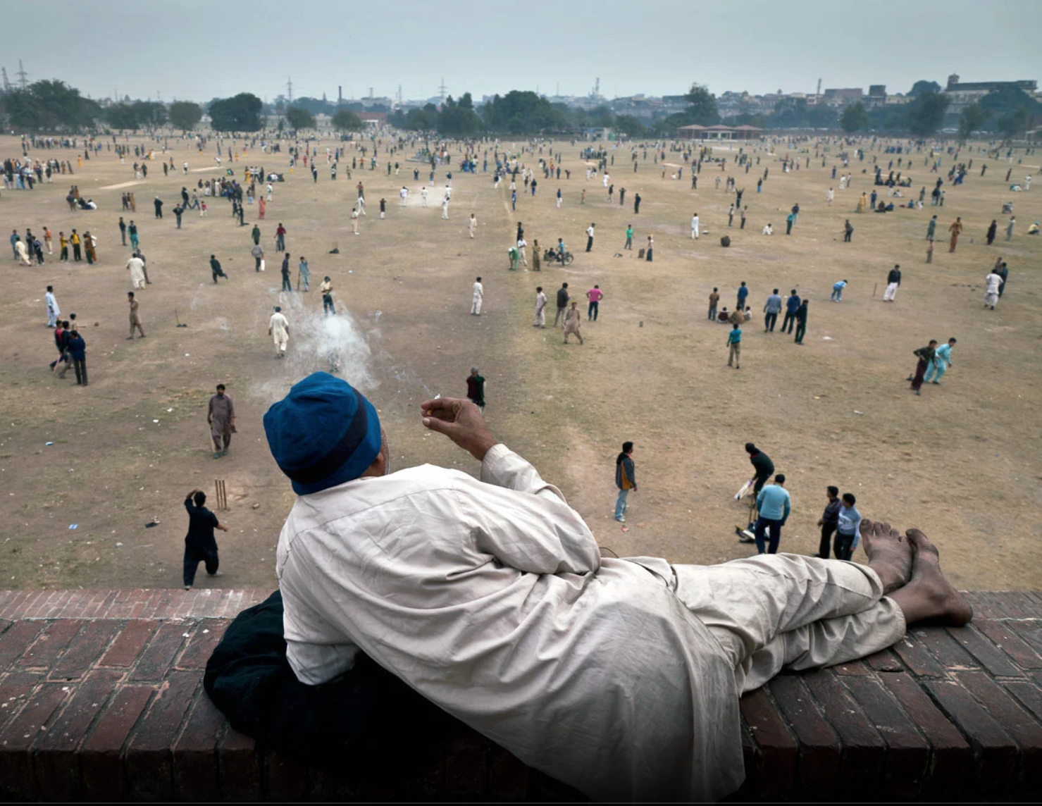 High Quality Indian guy watching crowd Blank Meme Template