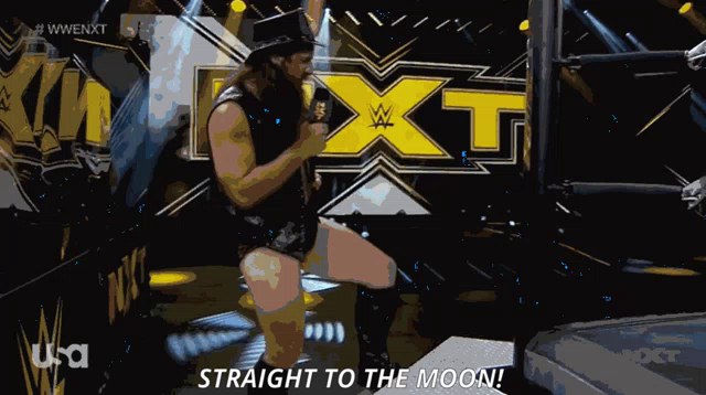 High Quality WWE NXT Cameron Grimes Straight to the MOON! Blank Meme Template