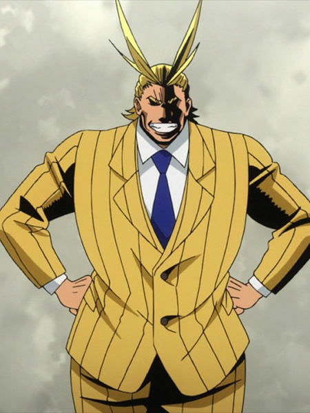 High Quality My Hero Academia All Might in suit Blank Meme Template