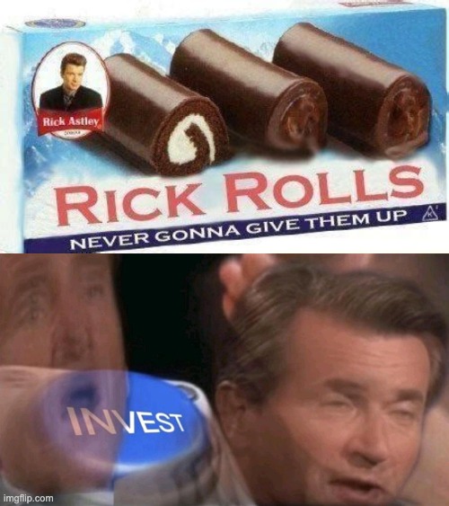 Wow. I wonder if people actually sell those... | image tagged in invest,rick astley,rick rolled,never gonna give you up | made w/ Imgflip meme maker