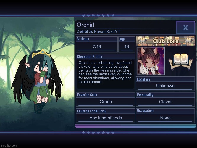 Meet Orchid! | image tagged in gacha,oc | made w/ Imgflip meme maker