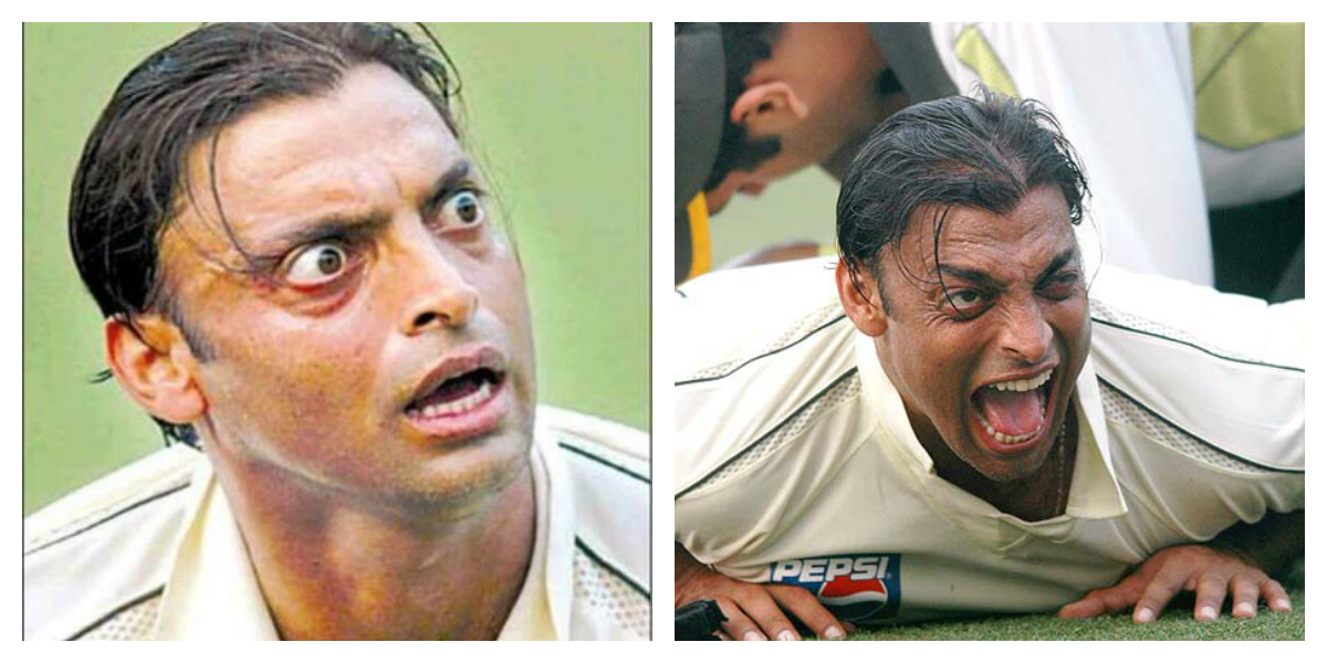 Shoaib Akhtar surprised and happy Blank Meme Template