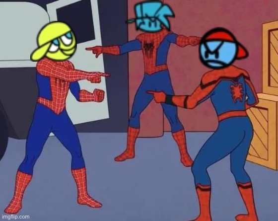 3 Spiderman Pointing | image tagged in 3 spiderman pointing | made w/ Imgflip meme maker