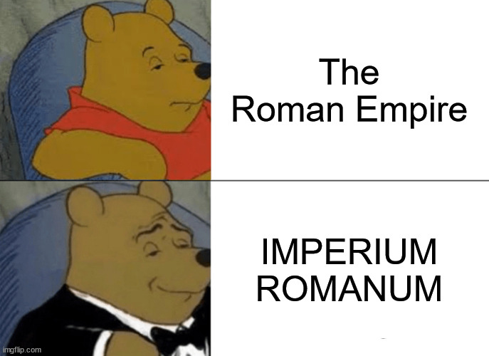 Tuxedo Winnie The Pooh | The Roman Empire; IMPERIUM ROMANUM | image tagged in memes,tuxedo winnie the pooh,rome,roman empire | made w/ Imgflip meme maker