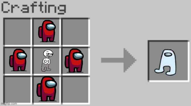 How to craft Amogus | image tagged in synthesis,among us,amogus,craft | made w/ Imgflip meme maker