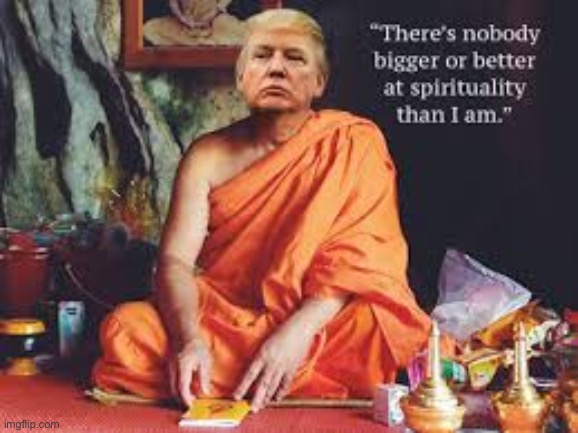 its true, maga | image tagged in trump buddha,maga,trump,donald trump,monk,buddha | made w/ Imgflip meme maker