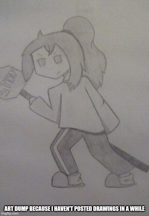 And this is a redraw of an old one | ART DUMP BECAUSE I HAVEN'T POSTED DRAWINGS IN A WHILE | made w/ Imgflip meme maker