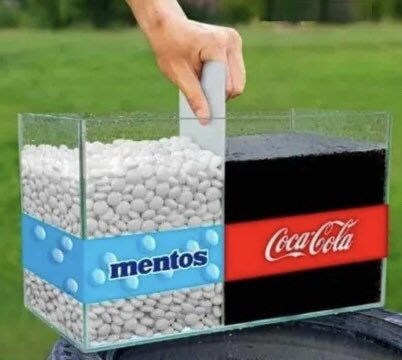Coke and mentos Blank Meme Template