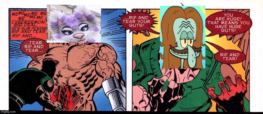Doom comic | image tagged in rip and tear | made w/ Imgflip meme maker