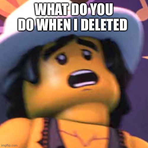 Cole | WHAT DO YOU DO WHEN I DELETED | image tagged in cole | made w/ Imgflip meme maker