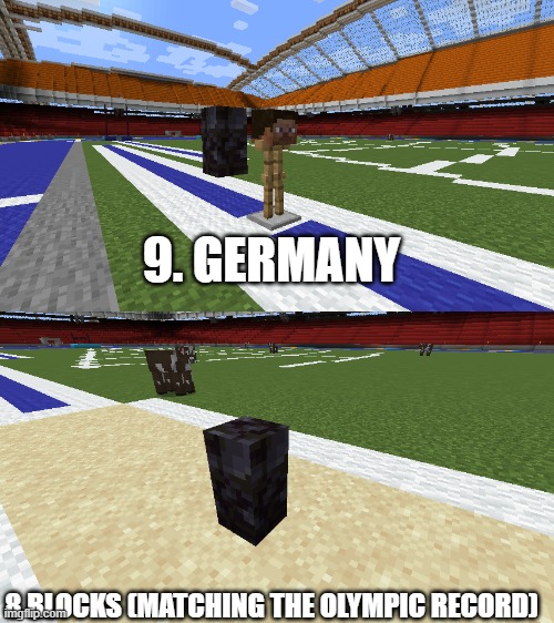 9. GERMANY; 8 BLOCKS (MATCHING THE OLYMPIC RECORD) | made w/ Imgflip meme maker