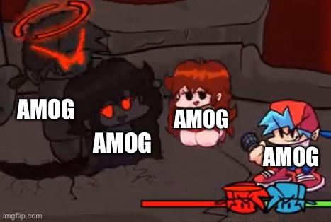 Expurgation but Boyfriend and Girlfriend | AMOG; AMOG; AMOG; AMOG | image tagged in expurgation but boyfriend and girlfriend | made w/ Imgflip meme maker