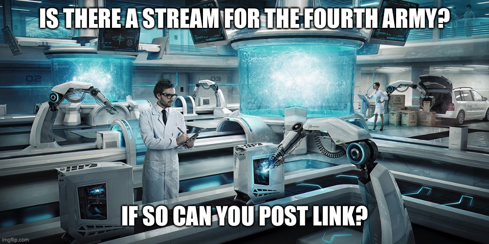 OmegaTech | IS THERE A STREAM FOR THE FOURTH ARMY? IF SO CAN YOU POST LINK? | image tagged in omegatech,elite dangerous,crusader,science,army,stream | made w/ Imgflip meme maker