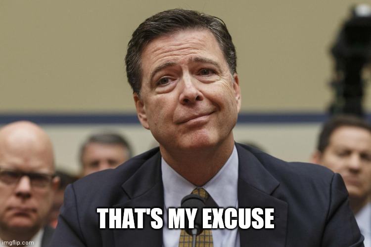 James Comey | THAT'S MY EXCUSE | image tagged in james comey | made w/ Imgflip meme maker