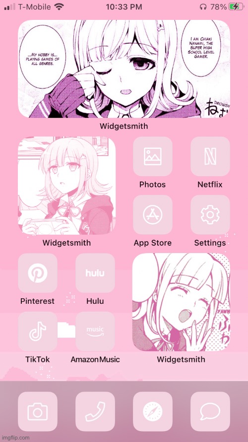 I made my phone Chiaki themed! | made w/ Imgflip meme maker
