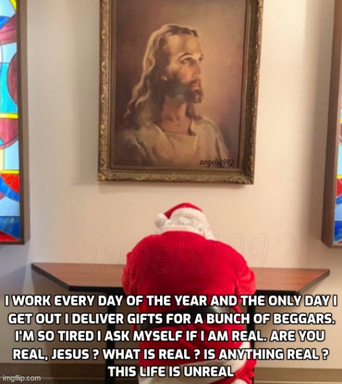 image tagged in santa claus,christmas in july,jesus,jesus christ,santa,christmas | made w/ Imgflip meme maker