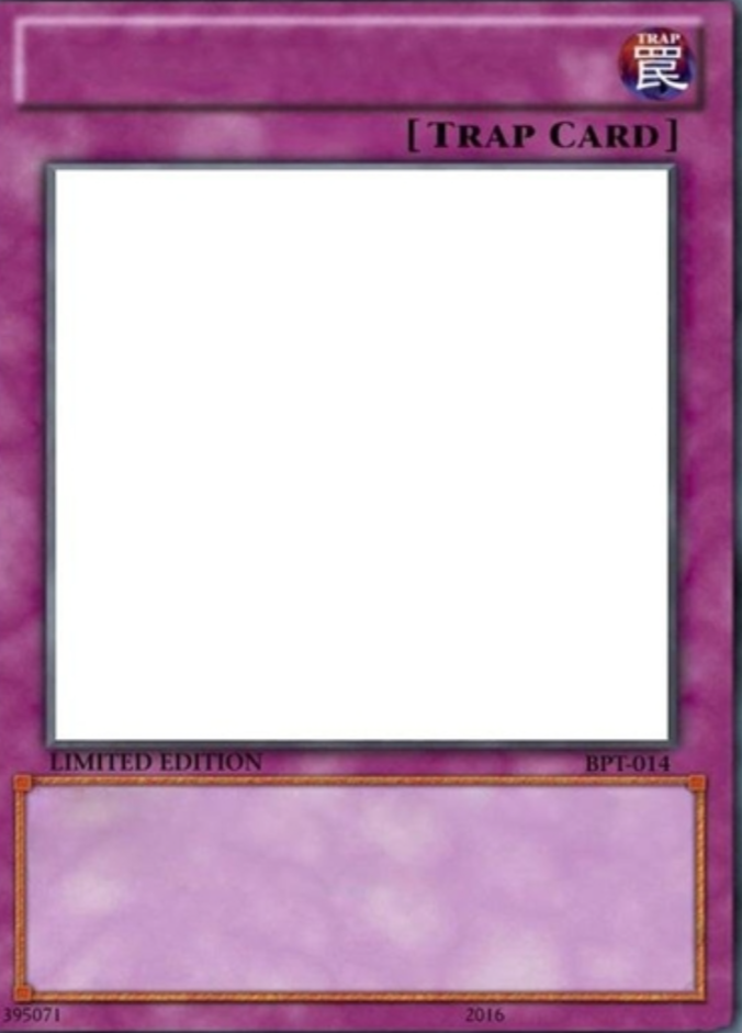Yugioh card template Blank Meme Template
