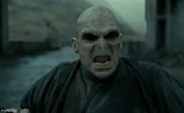 Very angry Voldemort | image tagged in very angry voldemort | made w/ Imgflip meme maker