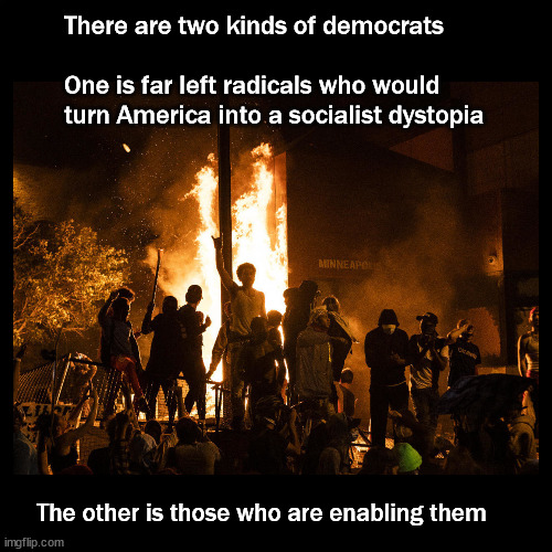 there are only two kinds of democrats | There are two kinds of democrats
 
One is far left radicals who would 
turn America into a socialist dystopia; The other is those who are enabling them | image tagged in leftism | made w/ Imgflip meme maker