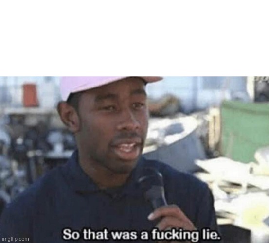 So that was a fucking lie | image tagged in so that was a fucking lie | made w/ Imgflip meme maker