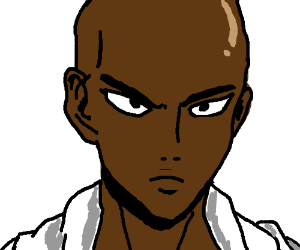 Black Saitama Blank Meme Template