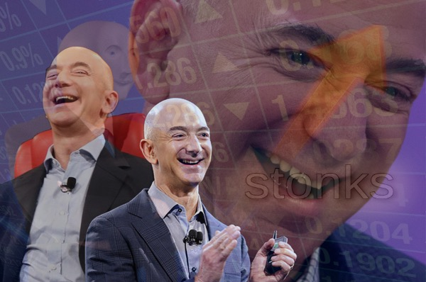 High Quality Jeff Bezos stonks Blank Meme Template