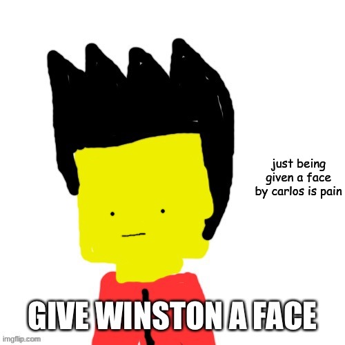 just being given a face by carlos is pain | made w/ Imgflip meme maker