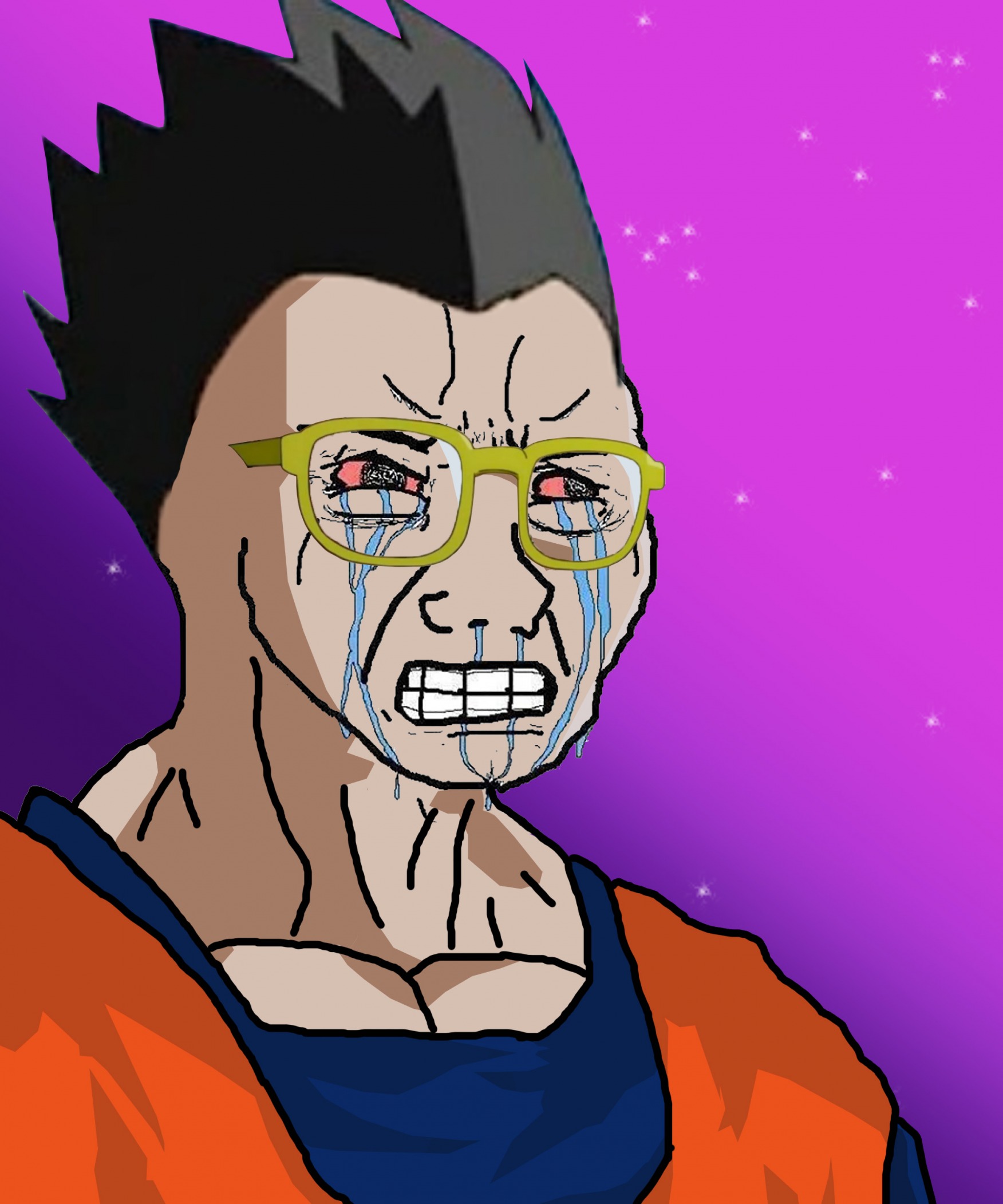 High Quality Gohan Virgin Blank Meme Template