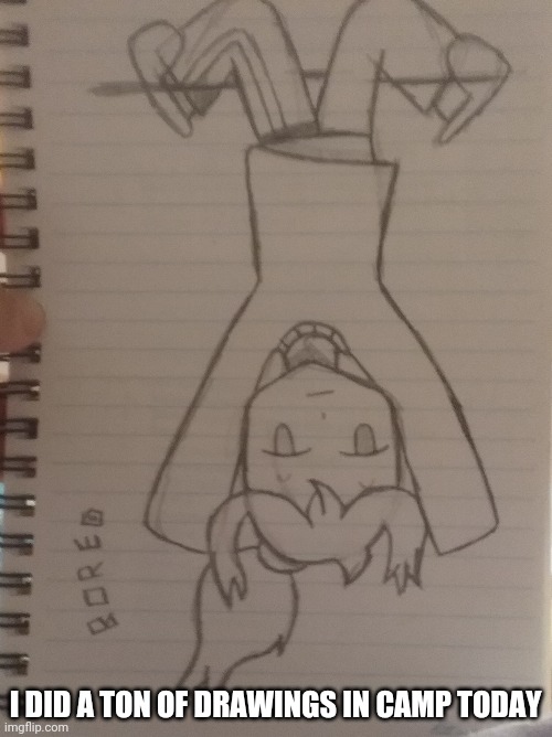 Finally some new content | I DID A TON OF DRAWINGS IN CAMP TODAY | made w/ Imgflip meme maker