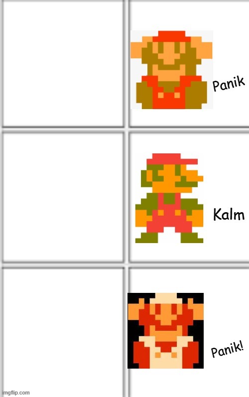 Panik Kalm Panik Super Mario Version | image tagged in panik kalm panik super mario version | made w/ Imgflip meme maker