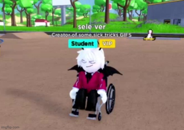 How can he do sick tricks when he's in a wheelchair | made w/ Imgflip meme maker