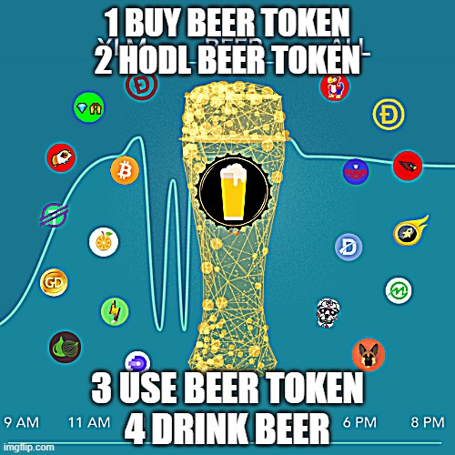 Crypto BEER | 1 BUY BEER TOKEN
2 HODL BEER TOKEN; 3 USE BEER TOKEN
4 DRINK BEER | image tagged in stellar beer token,beer crypto,cryptocurrency | made w/ Imgflip meme maker